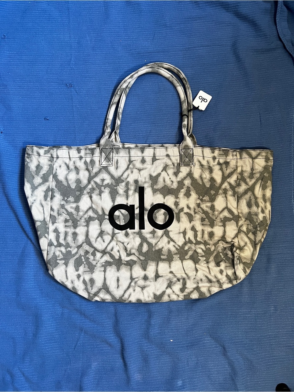 ALO Yoga Grey Tie-Dye Canvas Tote
